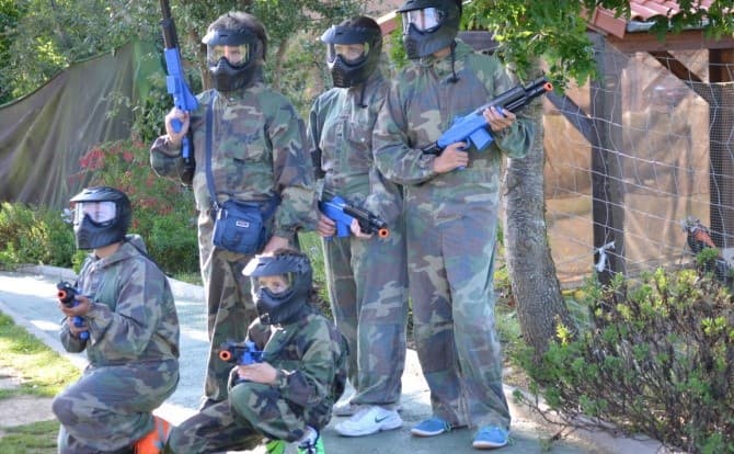 Actividades en parque multiaventura con merienda incluida + Batalla de paintball light o láser