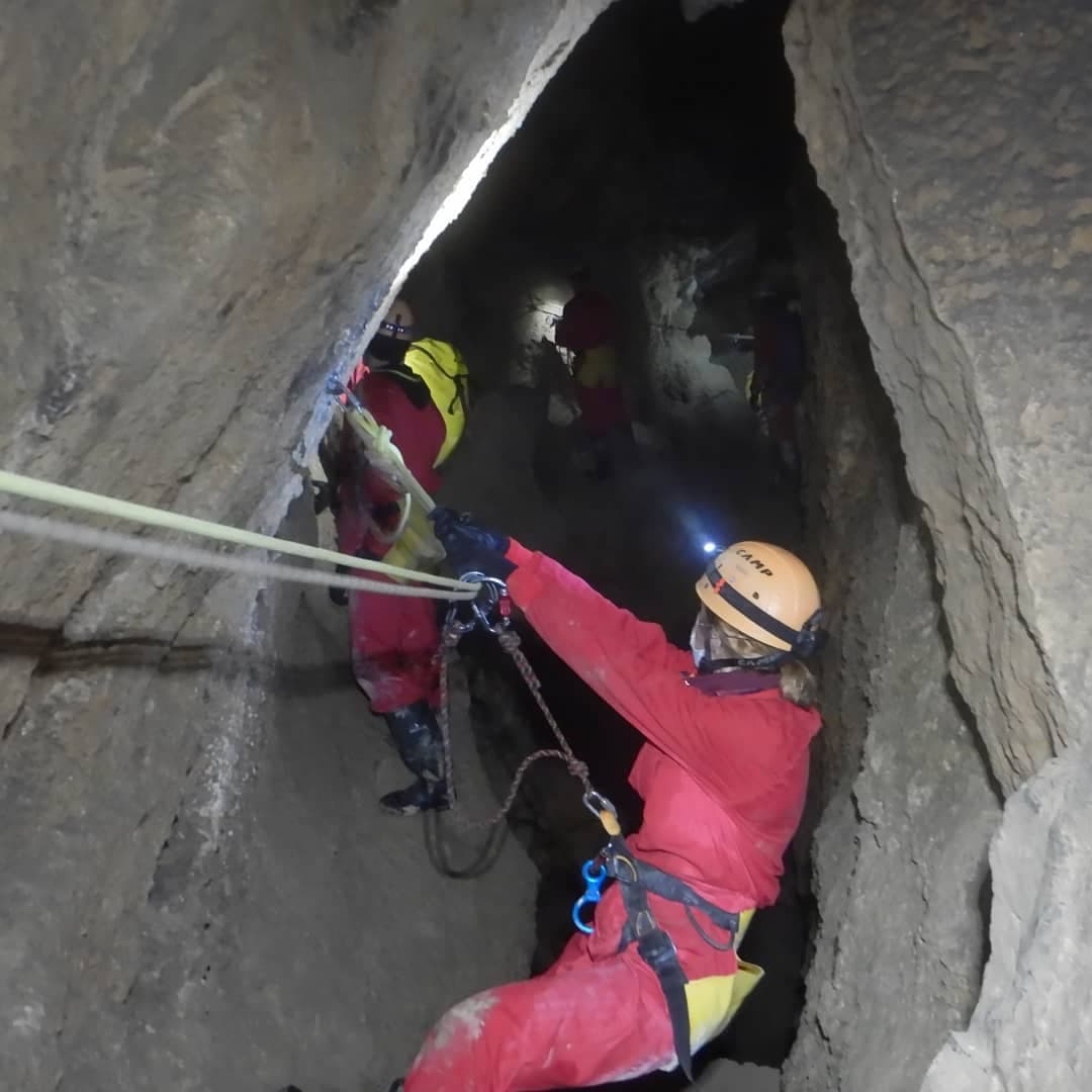 Caving in Coventosa Cave (Hall of Ghosts)